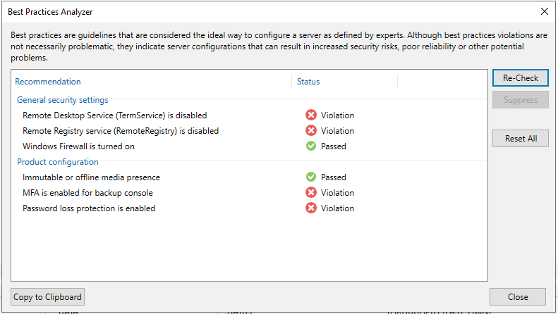 You are currently viewing VBR 12 Preview: Best Practices Analyzer